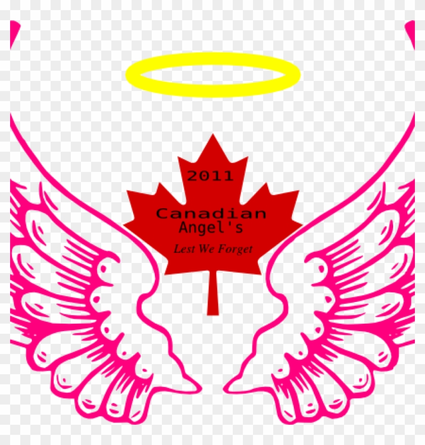 Halo Clipart Canadian Wing Angel Halo Clip Art At Clker - Angel Wings With Halo Clip Art - Png Download