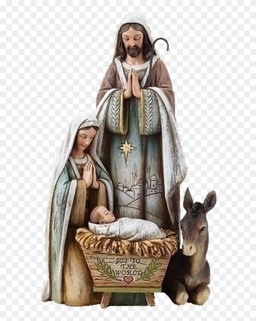 Nativity Holy Family Donkey - Christmas Nativity Scene Statue Clipart