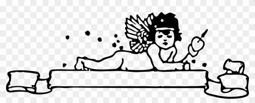 Cupid Banner - Cupid With Banner Clipart #301483