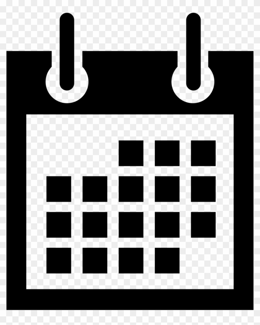 Calendar Black And White Icon Png - White Transparent Calendar Icon Png Clipart