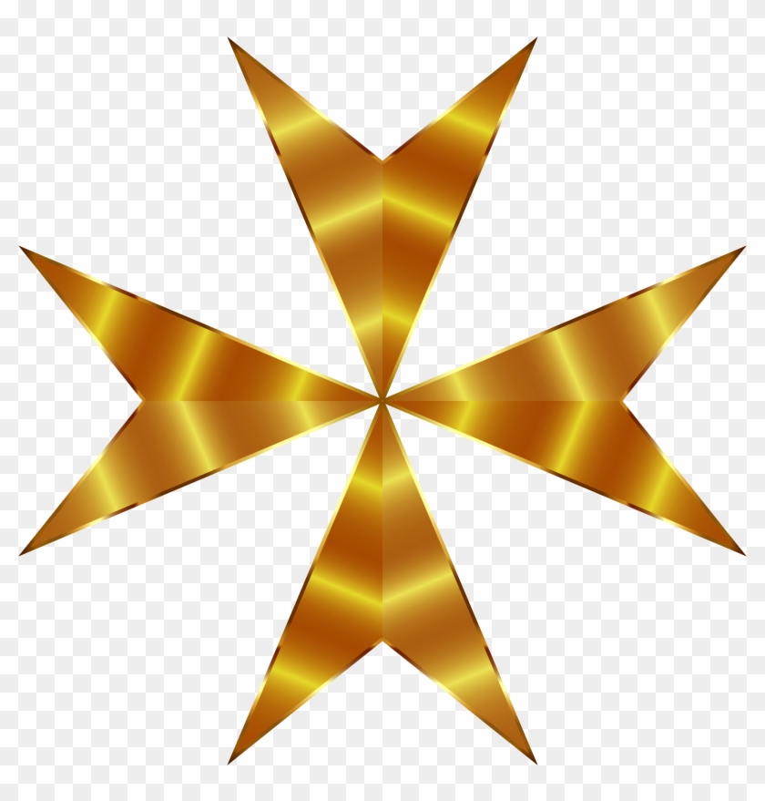 Stars Clipart Golden - Iron Cross Vs Maltese Cross - Png Download #301562