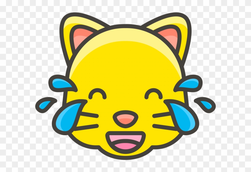 Cat Face With Tears Of Joy Emoji - Emoji .png Clipart