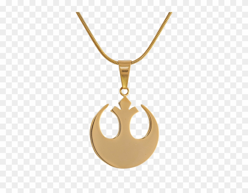 Star Wars Rebel Alliance Gold Tone Pendant Necklace - Star Wars Rebellion Necklace Clipart