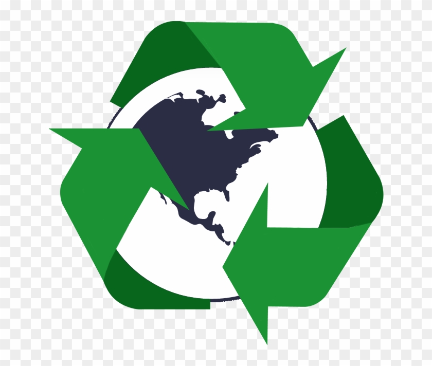 Recycling World Icon - Globe Icon White On Black Clipart