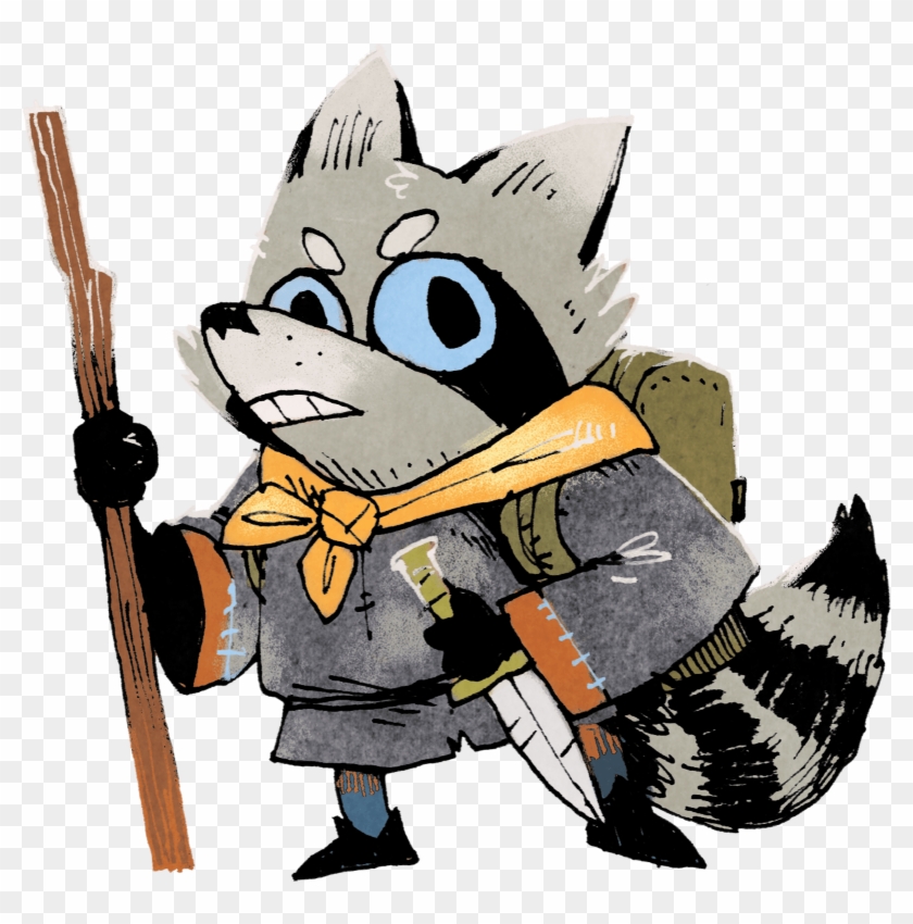 Root Character Concept Raccoon - Root Board Game Vagabond Clipart