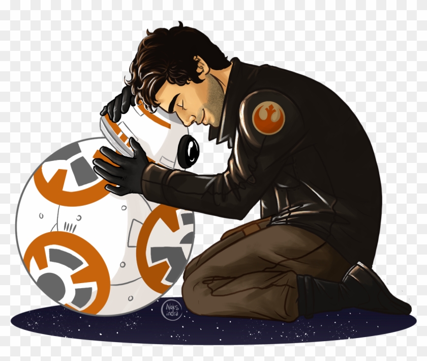 Star Wars Millennium Falcon Clipart - Poe Dameron And Bb8 - Png Download
