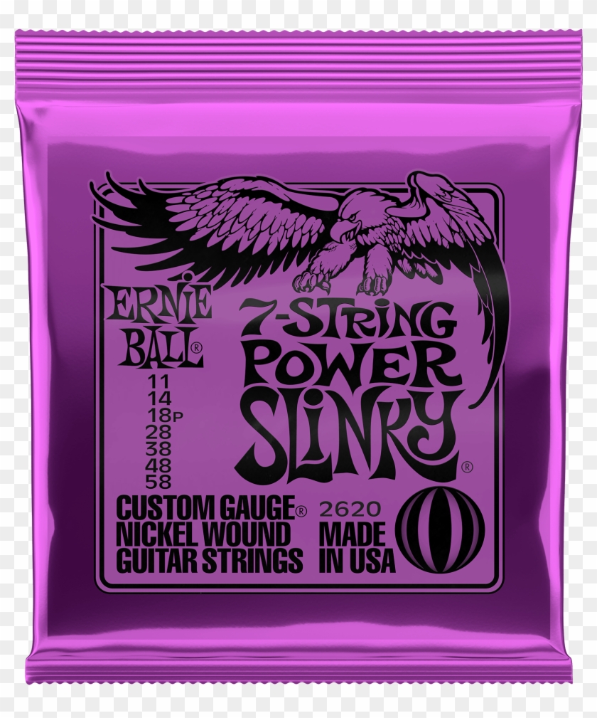 Power Slinky 7 String Nickel Wound Electric Guitar - Ernie Ball Power Slinky Clipart #303216