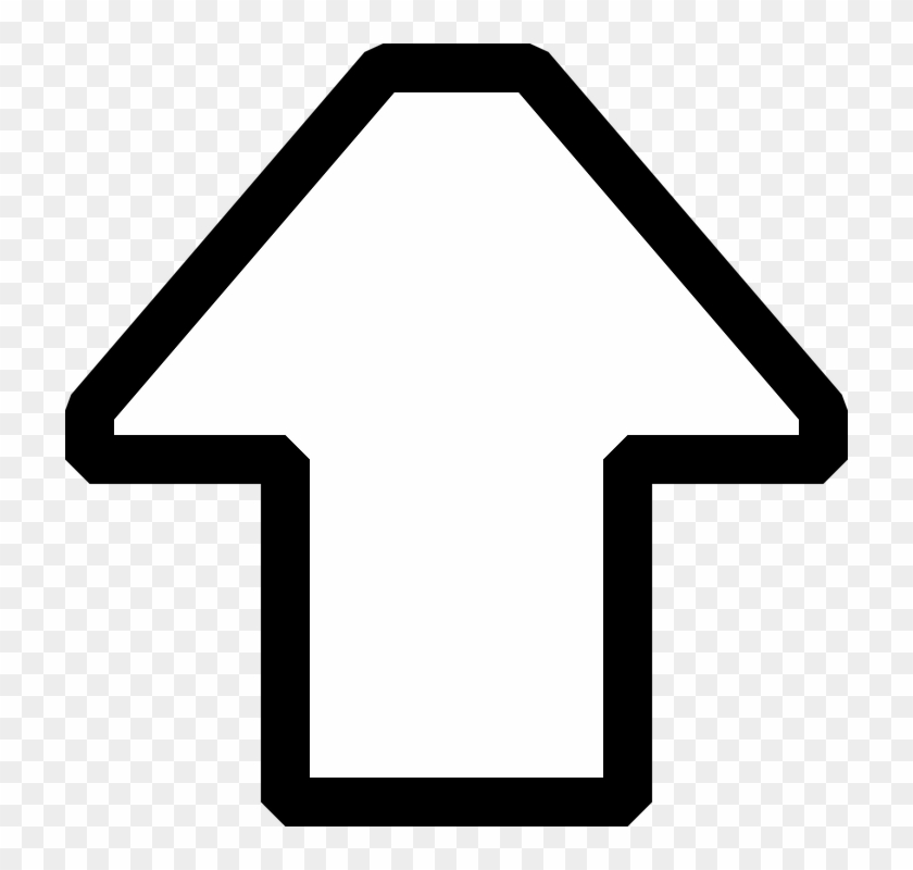Up Arrow Hollow Outline Svg Clip Arts 600 X 600 Px - Png Download