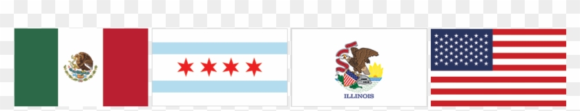 1060 X 457 5 - Illinois Flag Mexico Flag Clipart