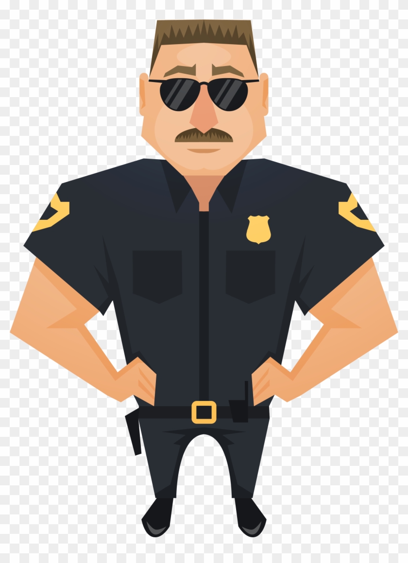 Judge Police Officer Handsome Download Hd Png Clipart - Policial Desenho Png Transparent Png