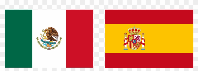 The Flags Of Mexico & Spain - Spain And Mexico Flag Clipart #303601