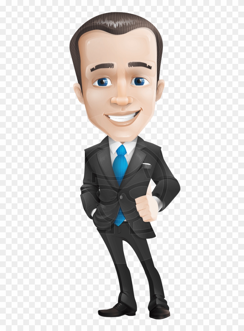 Businessman Vector Cartoon Character Design Modern - Man Cartoon Clipart