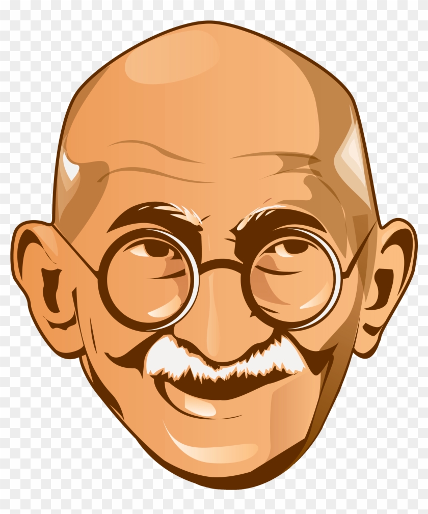 Mahatma Gandhi Png Picture - Gandhi Face Png Clipart #303992