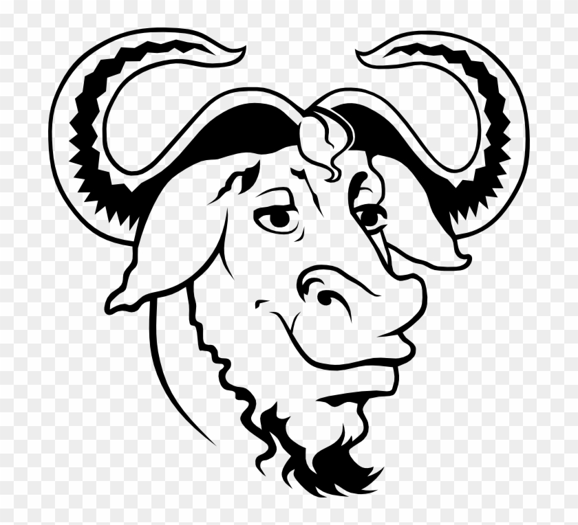 [bold Image Of The Head Of A Gnu] - Gnu Png Clipart