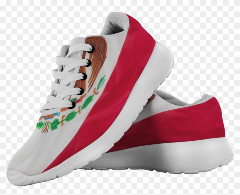 Customized Mexican Flag Design Print Running Shoes, - Sneakers Clipart #304677