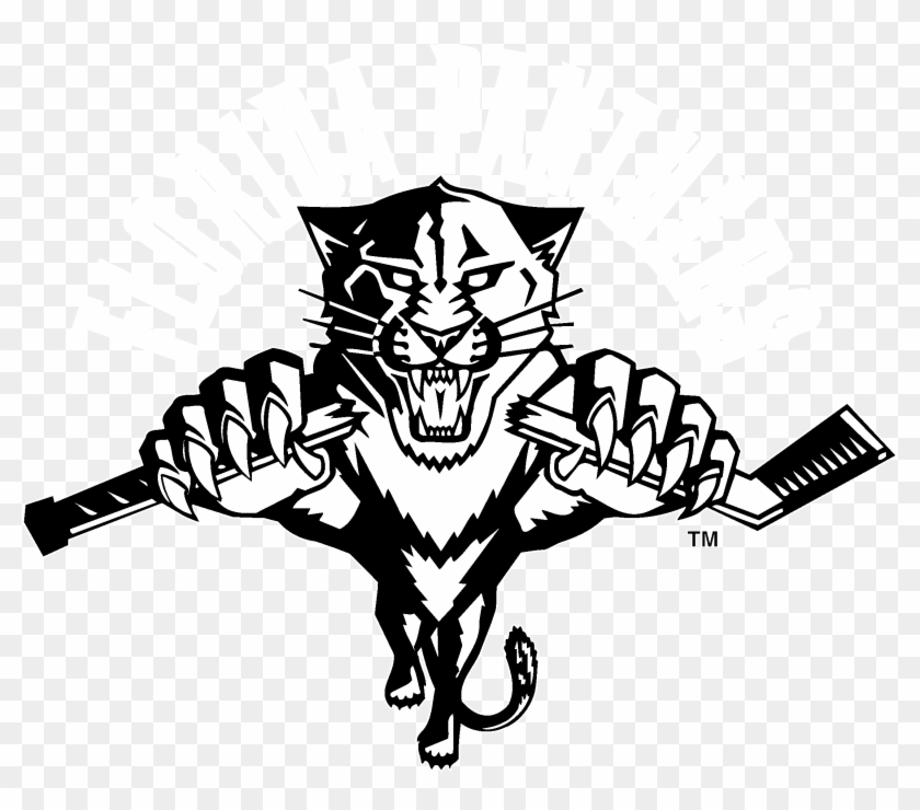Florida Panthers Logo Black And White - Florida Panthers 1996 Jersey Clipart