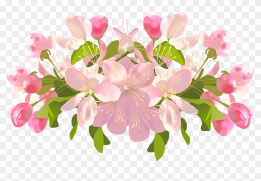 Free Png Download Spring Tree Flowers Transparent Png - Spring Flowers Transparent Background Clipart
