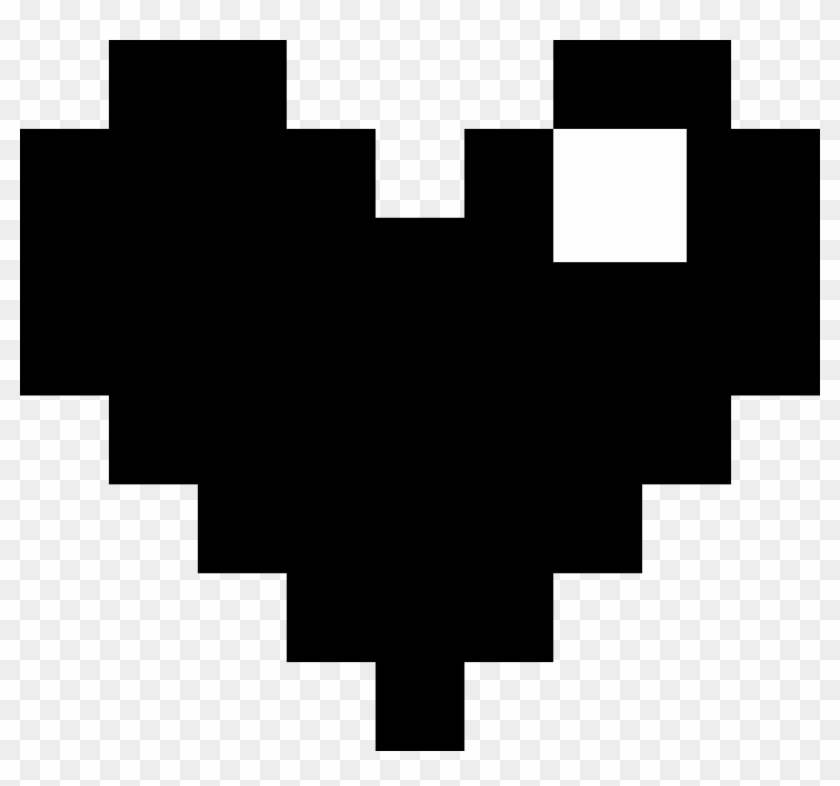 Black Heart - Undertale Heart Black And White Clipart #305987