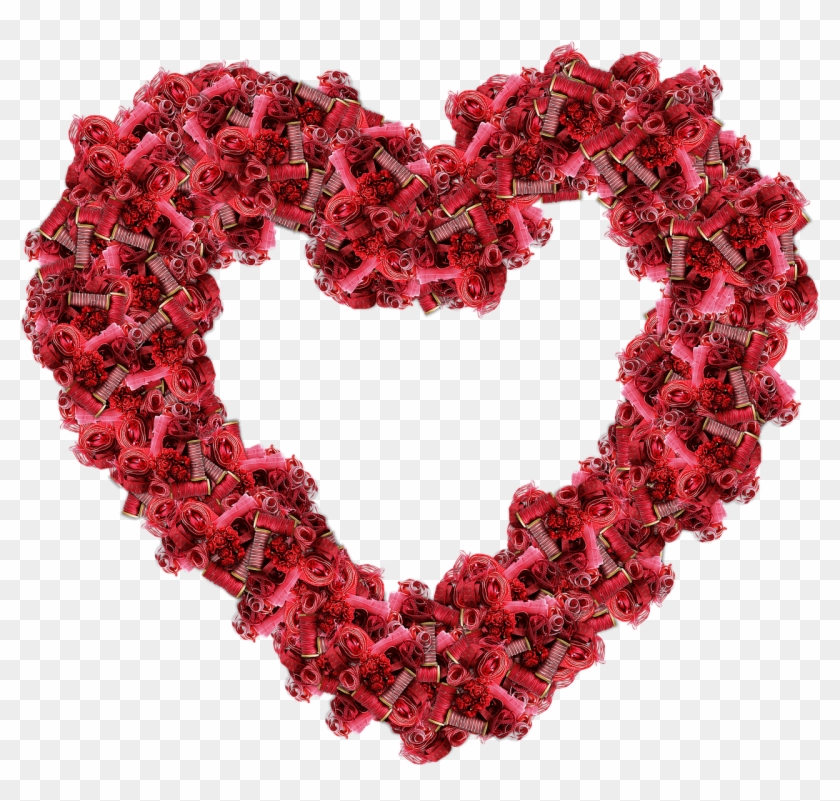 Heart, Png, Love, Valentine, Scrapbooking, Creation - Heart Flower On Transparent Background Clipart