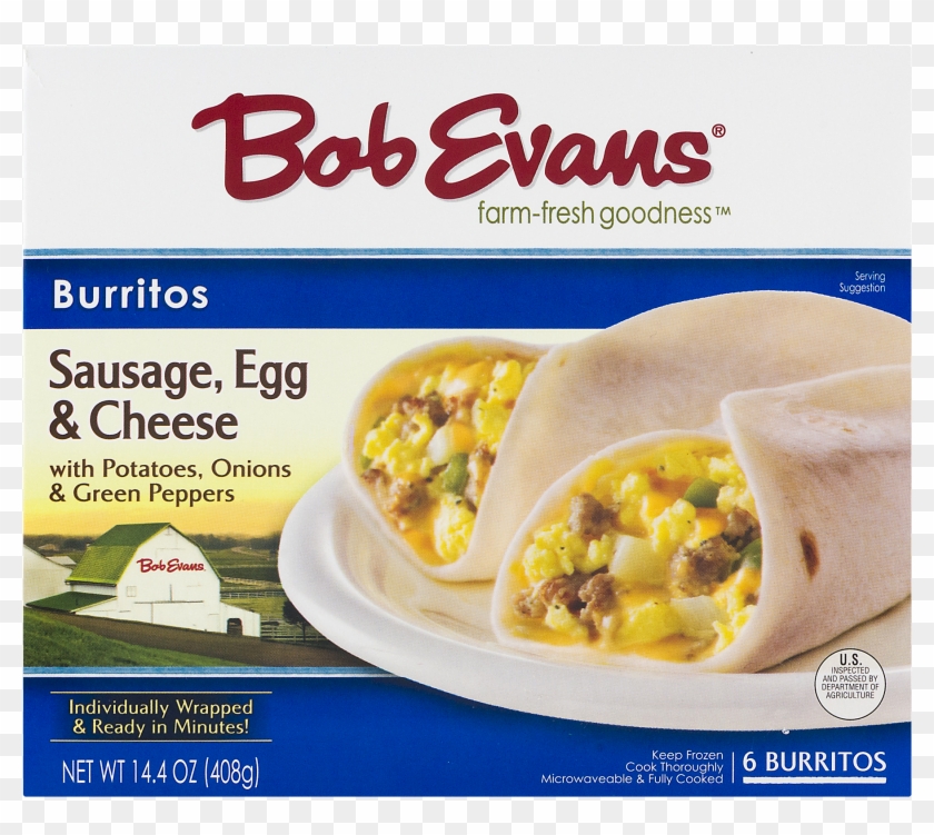 Bob Evans Burritos Sausage, Egg & Cheese - Bob Evans Breakfast Burritos Clipart #306129