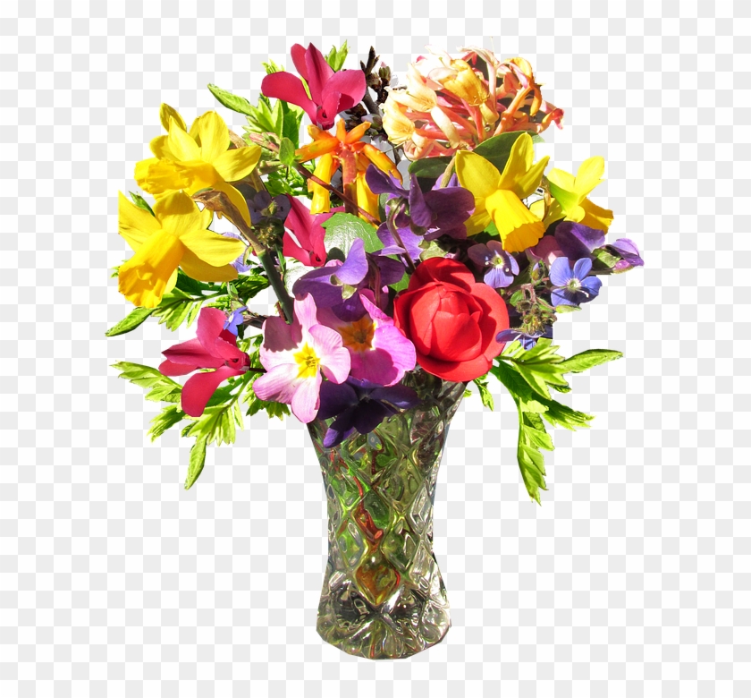 Flower, Vase, Spring - Flower With Vase Png Clipart #306374