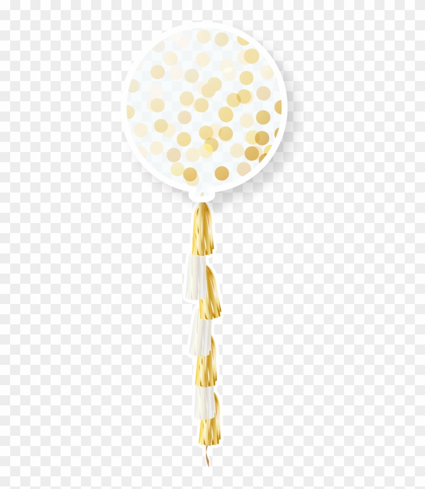 36" Pre-loaded Gold Circle Confetti And Tassel Balloons - Circle Clipart #307020