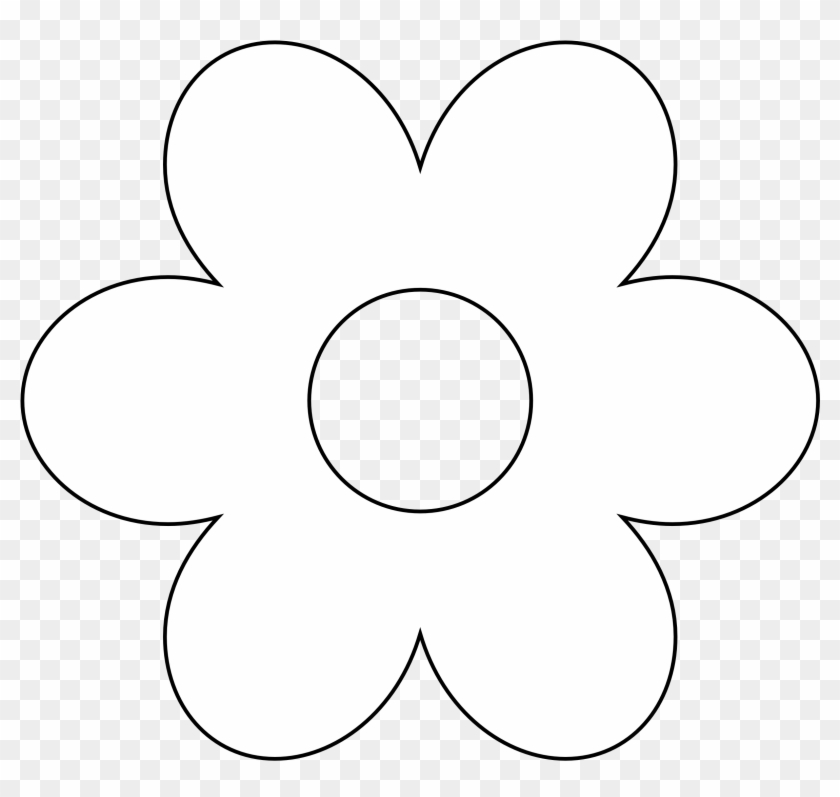 Clipart Spring Flowers Black And - Flower White Vector Png Transparent Png #307048