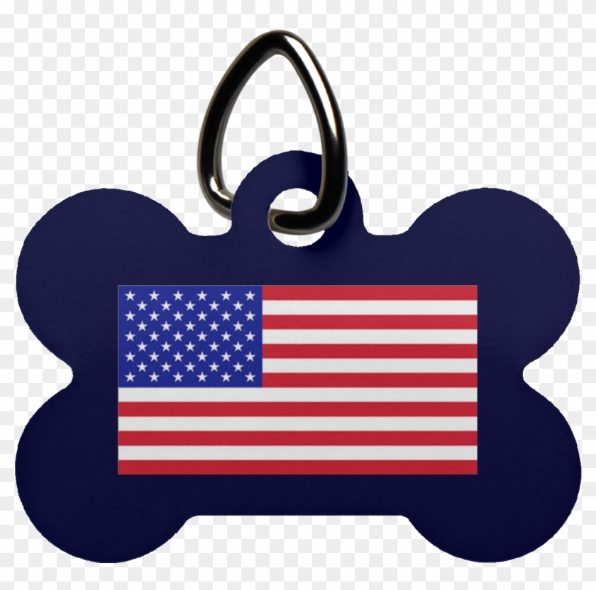 American Flag Dog Bone Pet Tag - Maga American Flag Clipart