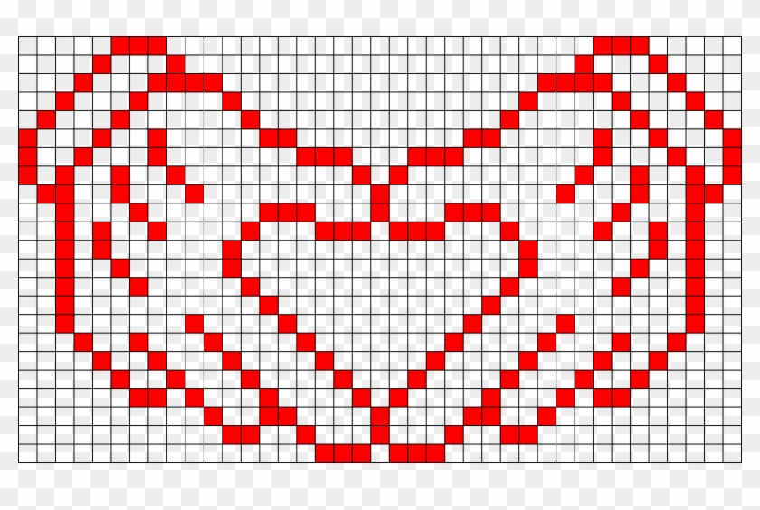 Pixel Heart Heart Hands Perler Bead Pattern - Heart Pixel Art Clipart