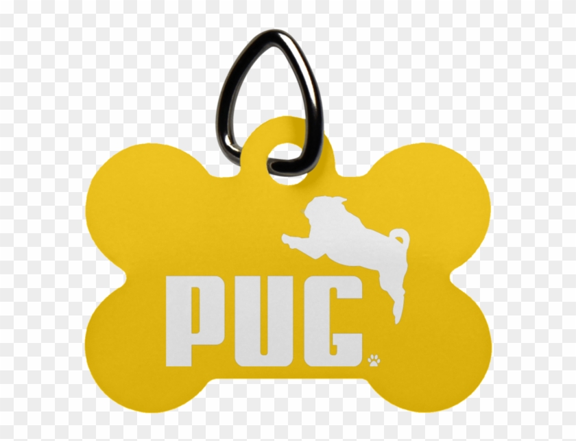 Pug Dog Bone Pet Tag - Pet Tag Clipart #307405