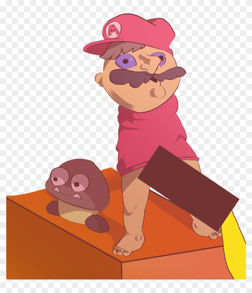 Pink Cartoon Mammal Vertebrate Nose Male - Mario Taking A Piss Clipart #307688