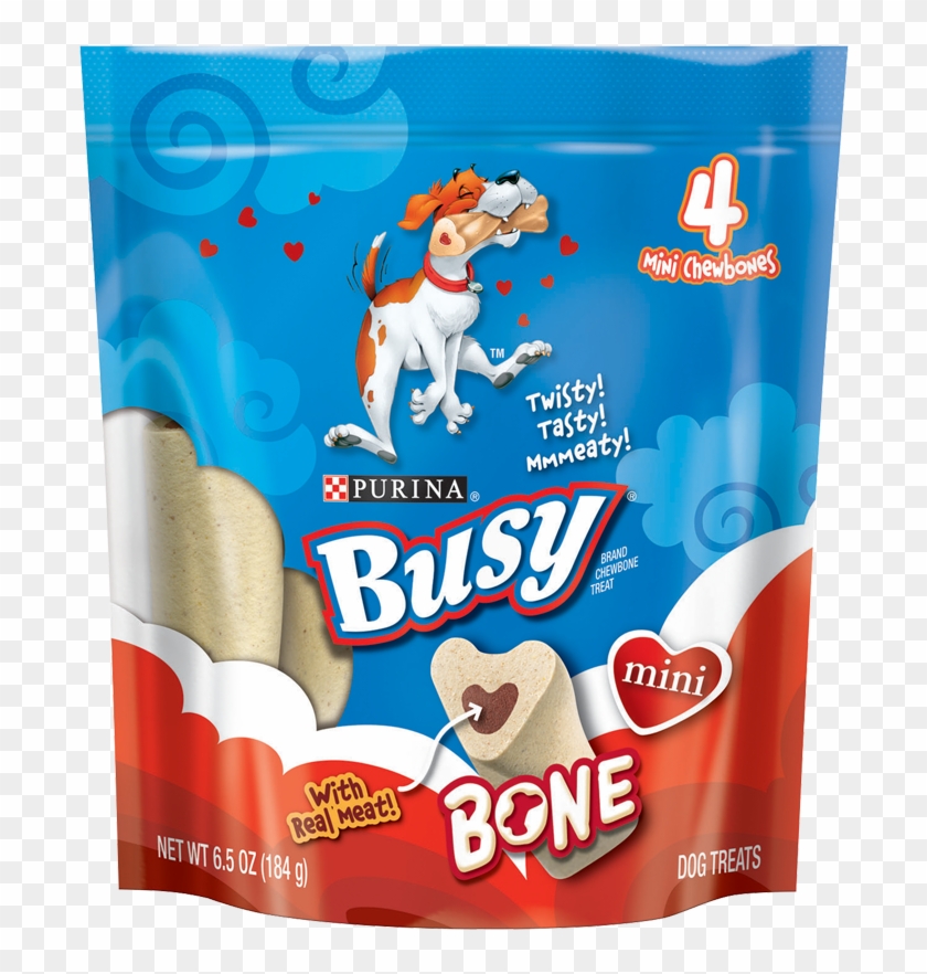 Busy Bone Real Meat Mini Treats For Small Dogs - Purina Busy Bone Clipart #307893