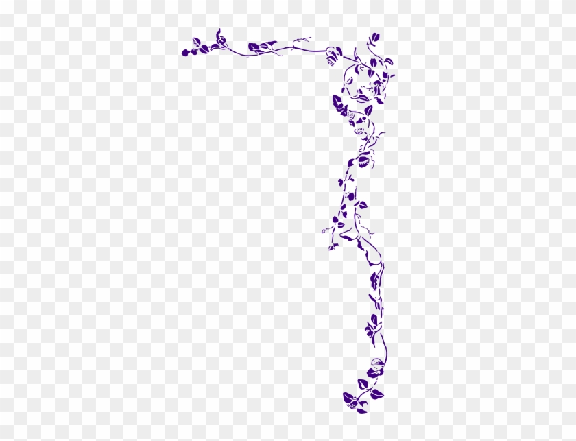 Purple Border Png - Leaf Border Png Black And White Clipart