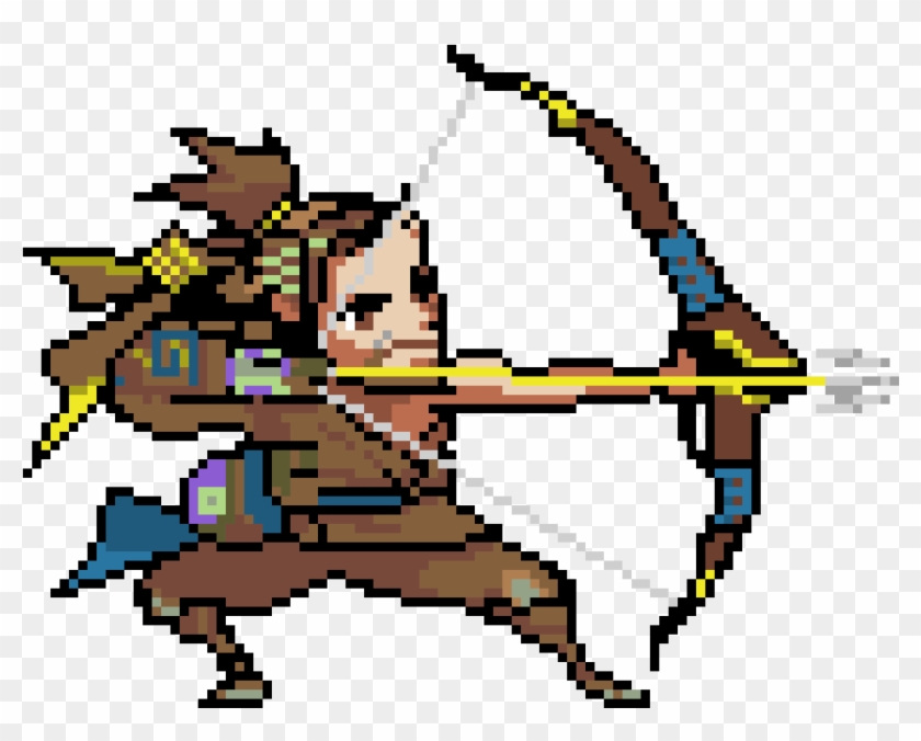 Hanzo - Overwatch Hanzo Pixel Spray Clipart