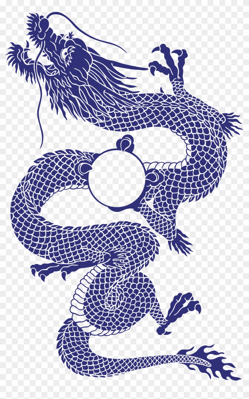 Chinese Dragon Tattoo - Chinese Style Dragon Tattoo Clipart