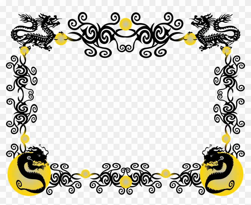 This Free Icons Png Design Of Dragon Border Clipart