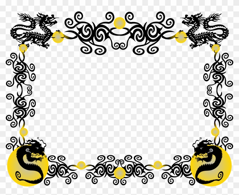 This Free Icons Png Design Of Dragon Border Clipart #308458