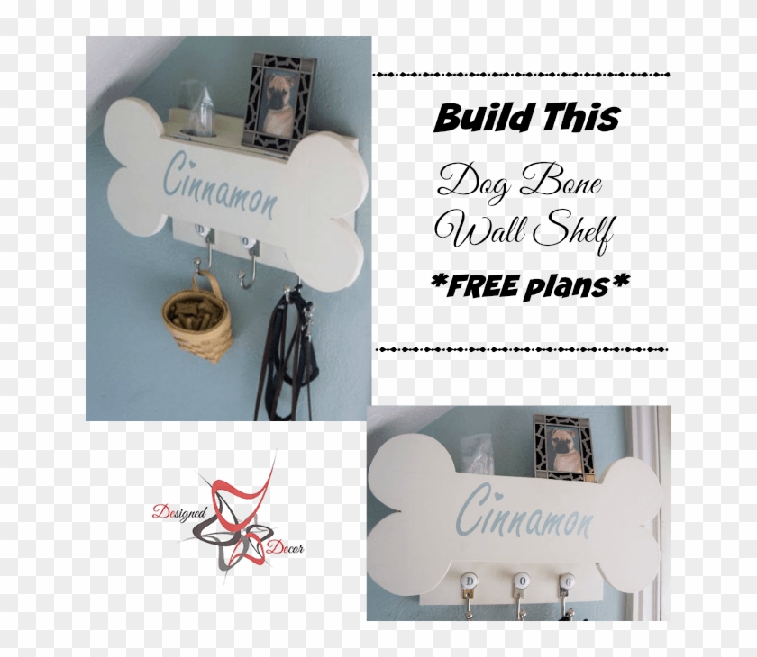 Dog Bone Wall Shelf - Dog Wood Projects Shelf Clipart