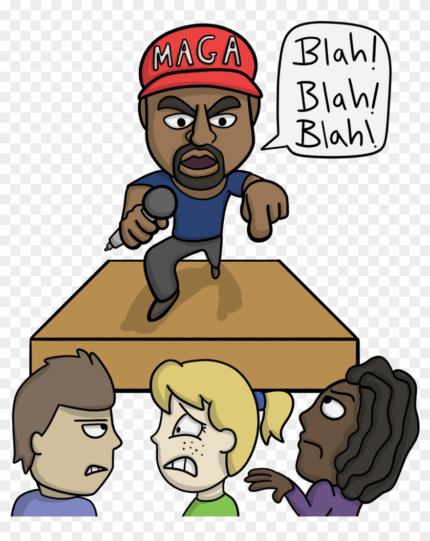 Kanye West Rants Are Not Worth Our Time - Cartoon Clipart #308743