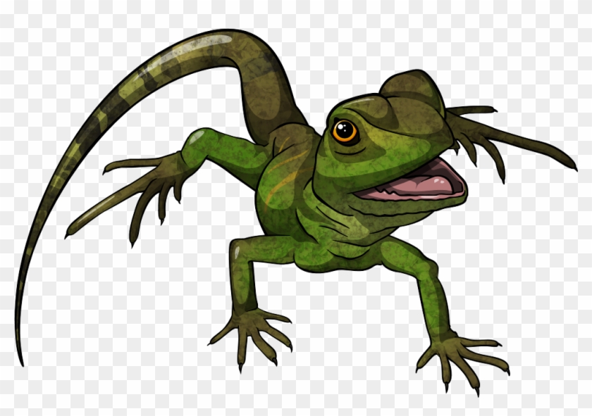 Wanted Gecko Art] - Cartoon Chinese Water Dragon Clipart