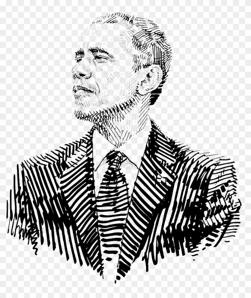 Barack Obama 201612001 - Barack Obama Line Drawing Clipart #309754