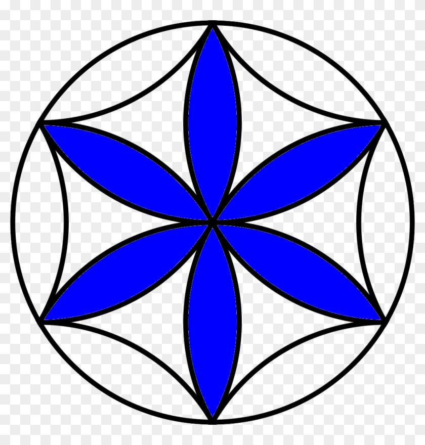 Flower Of Life 17 Blue - Siluetas Copos De Nieve Clipart