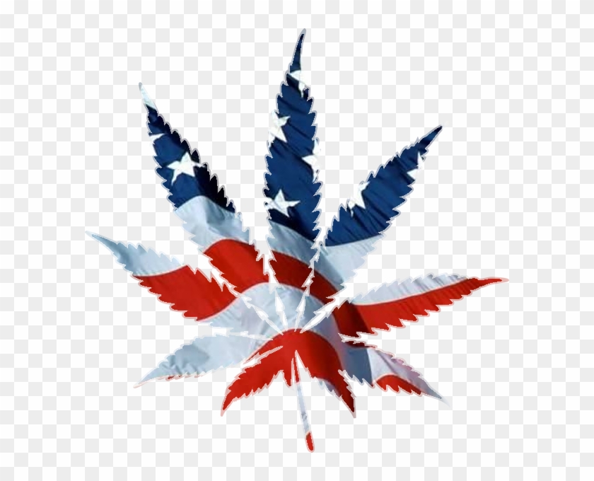 Home - Marijuana Leaf American Flag Png Clipart