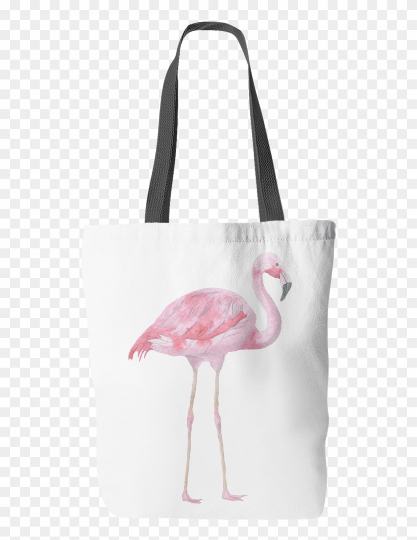 Flamingo Watercolor Tote Bag - Greater Flamingo Clipart