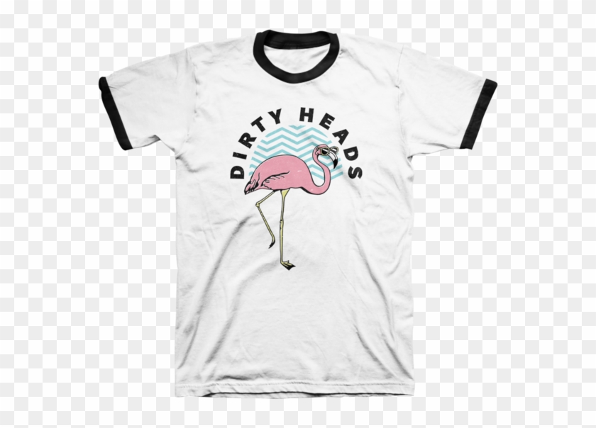Cool Flamingo Ringer - Cursed Band T Shirt Clipart