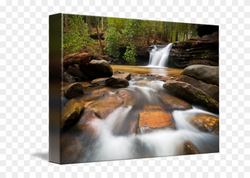 Drawing Sunset Waterfall - Blue Ridge Mountain Waterfall Clipart