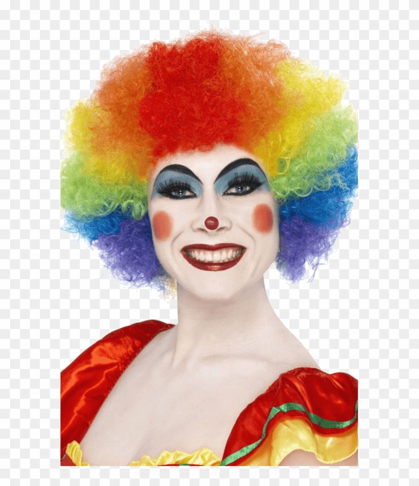 Rainbow Afro Png , Png Download - Multi Coloured Clown Wig Clipart