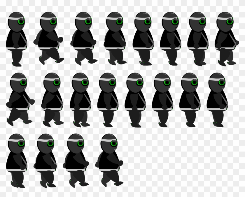 Ninja-spritesheet - Ninja Sprite Sheet Png Clipart #3003071