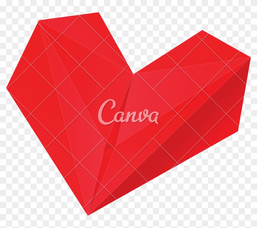 Heart, Png Origami - Canva Clipart #3003111
