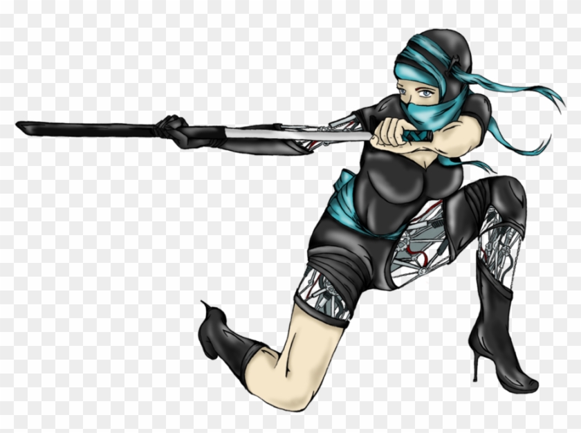 Girls Art Transprent - Drawings Of Ninja Girls Clipart #3003115